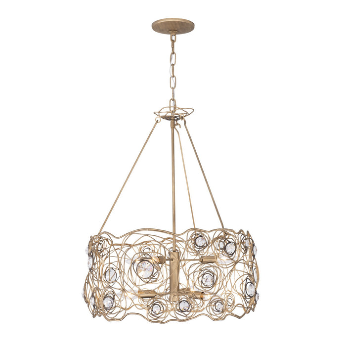 Varaluz - 500C06HGOB - Six Light Chandelier - Ethereal Rose - Havana Gold Ombre