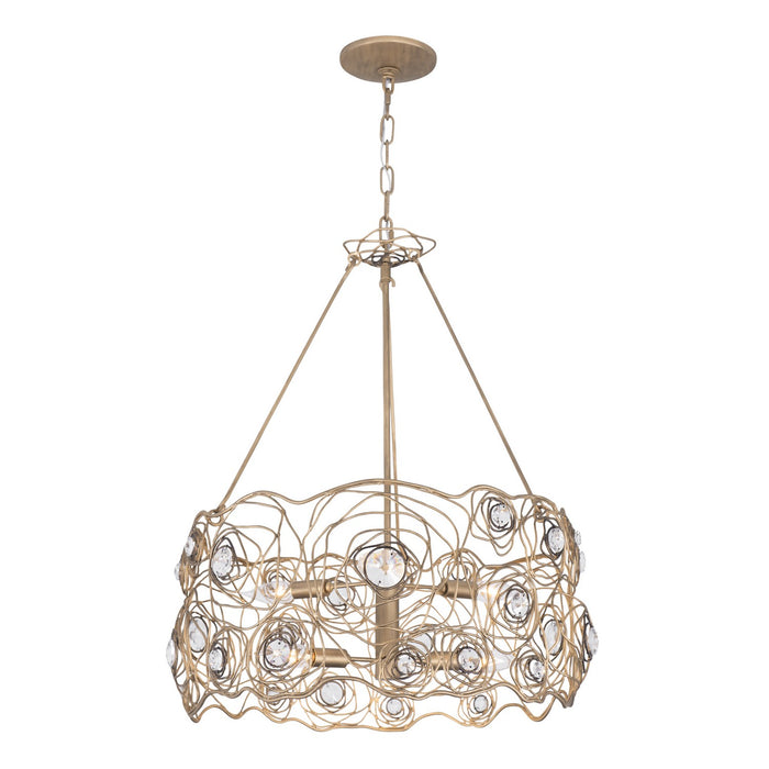 Varaluz - 500C06HGOB - Six Light Chandelier - Ethereal Rose - Havana Gold Ombre