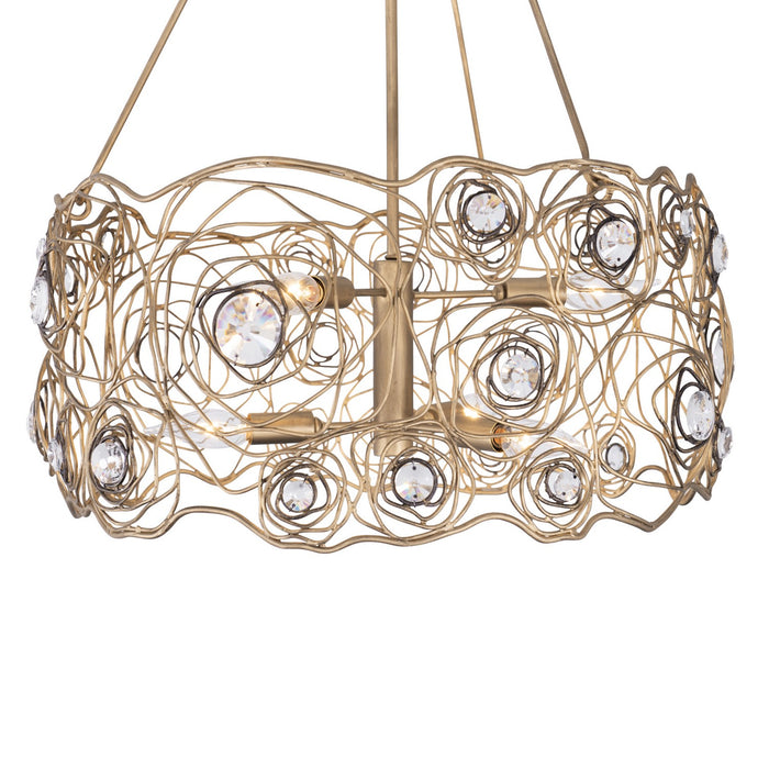 Varaluz - 500C06HGOB - Six Light Chandelier - Ethereal Rose - Havana Gold Ombre