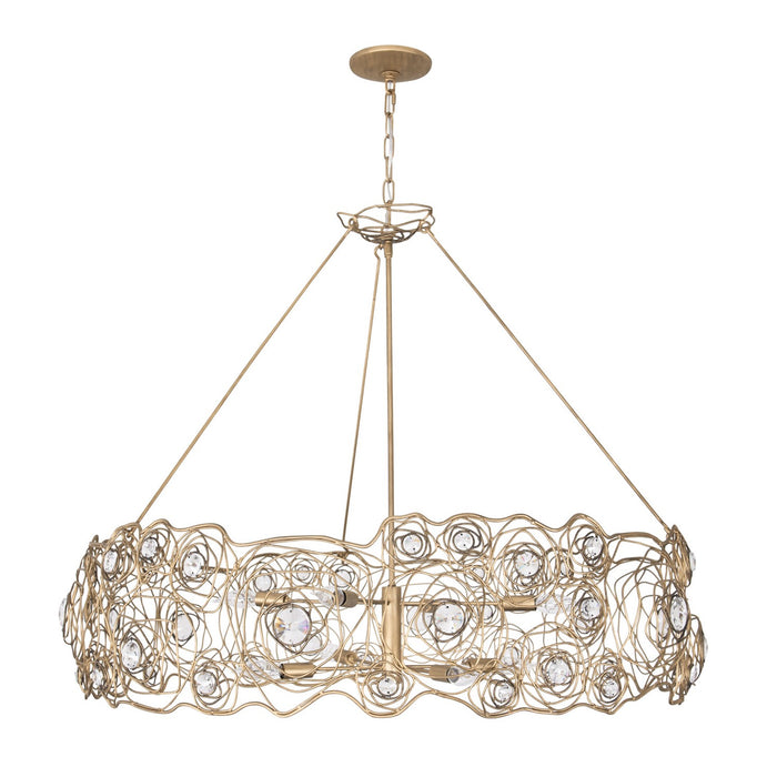 Varaluz - 500C08HGOB - Eight Light Chandelier - Ethereal Rose - Havana Gold Ombre