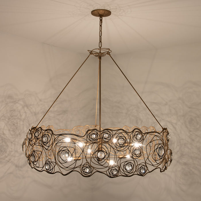 Varaluz - 500C08HGOB - Eight Light Chandelier - Ethereal Rose - Havana Gold Ombre
