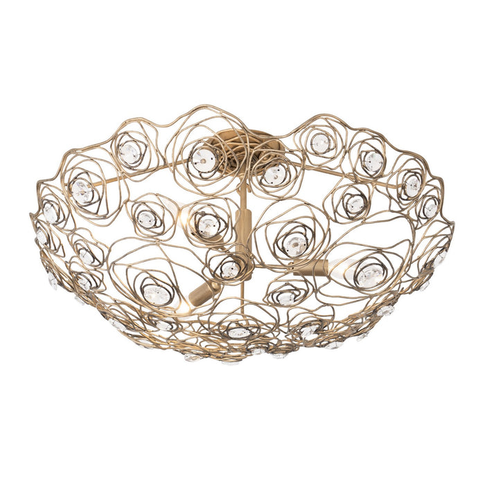 Varaluz - 500S03HGOB - Three Light Semi-Flush Mount - Ethereal Rose - Havana Gold Ombre