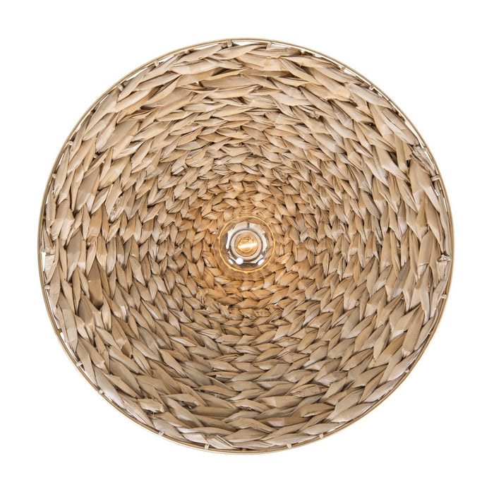 Varaluz - 502P01MFGN - One Light Pendant - Hilton Head - French Gold/Natural Seagrass