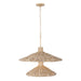 Varaluz - 502P09FGN - Nine Light Pendant - Hilton Head - French Gold/Natural Seagrass