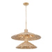 Varaluz - 502P09FGN - Nine Light Pendant - Hilton Head - French Gold/Natural Seagrass