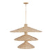 Varaluz - 502P15FGN - 15 Light Pendant - Hilton Head - French Gold/Natural Seagrass