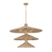 Varaluz - 502P15FGN - 15 Light Pendant - Hilton Head - French Gold/Natural Seagrass