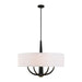 Varaluz - 503P05BLSB - Five Light Pendant - Patchwork - Black/Satin Brass