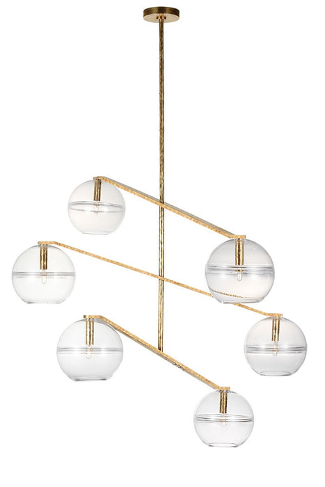 Visual Comfort Modern - SLCH354CPAB-L - LED Chandelier - Lowing - Polished Antique Brass