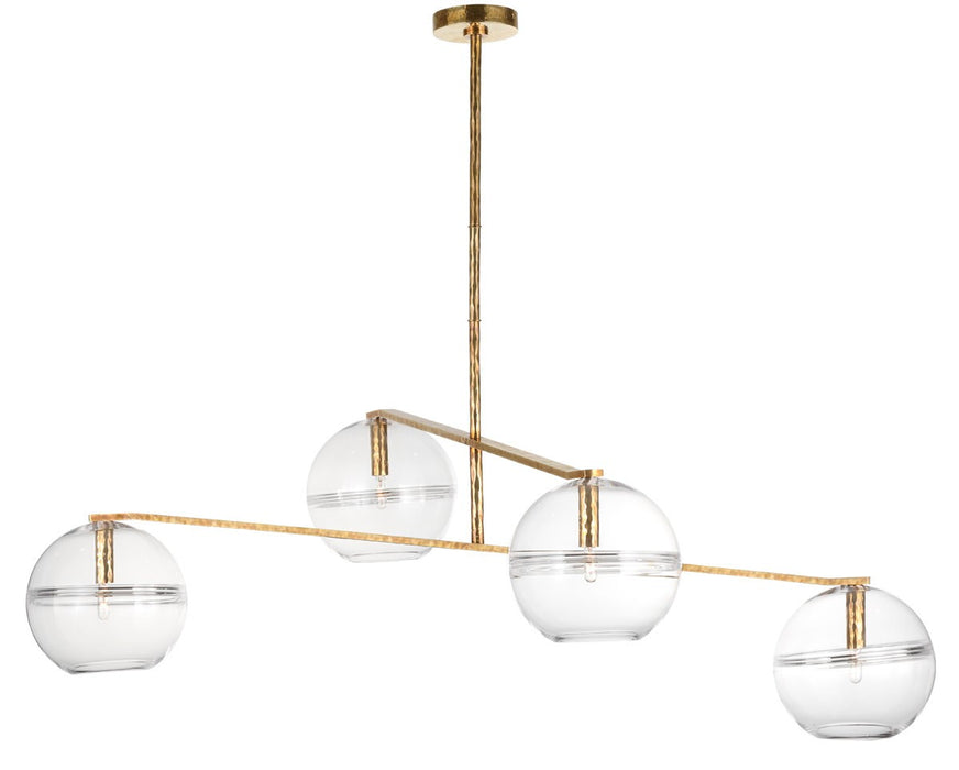 Visual Comfort Modern - SLCH355CPAB - Four Light Chandelier - Lowing - Polished Antique Brass