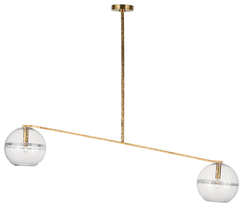 Visual Comfort Modern - SLCH356CPAB - Two Light Chandelier - Lowing - Polished Antique Brass