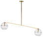 Visual Comfort Modern - SLCH356CPAB - Two Light Chandelier - Lowing - Polished Antique Brass