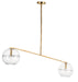 Visual Comfort Modern - SLCH356CPAB - Two Light Chandelier - Lowing - Polished Antique Brass