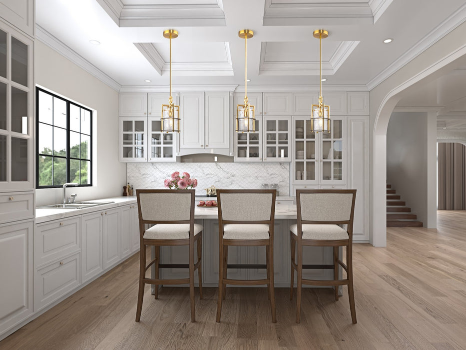 Artcraft - AC11810BB - One Light Pendant - Burford - Brass & Black