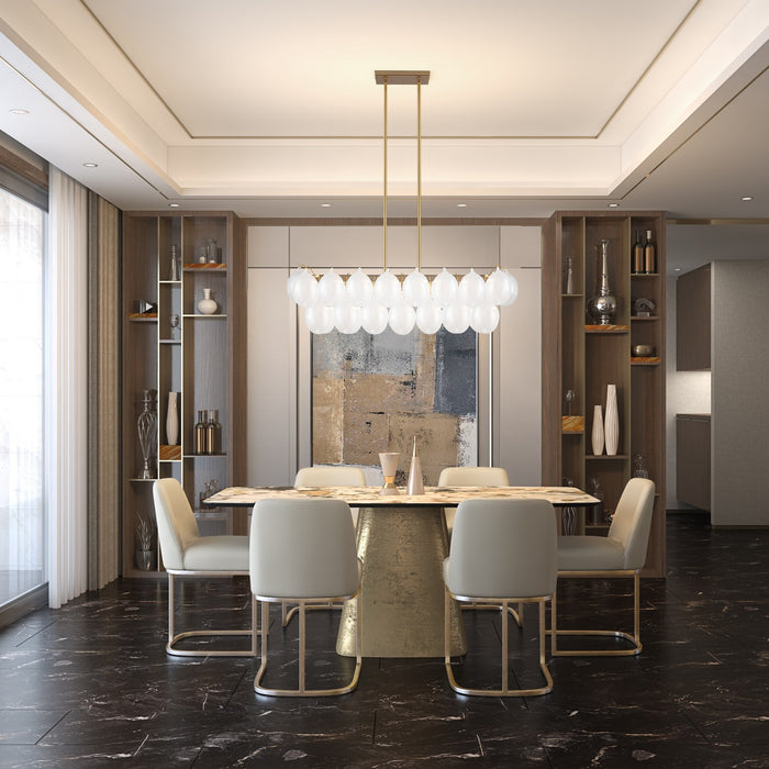 Artcraft - AC11998WH - Eight Light Island/Pool Table - Globo - Brass