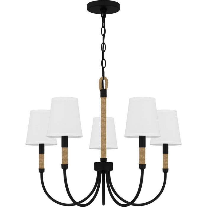 Quoizel - BYL5025MBK - Five Light Chandelier - Bayside - Matte Black