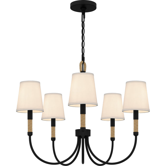 Quoizel - BYL5025MBK - Five Light Chandelier - Bayside - Matte Black