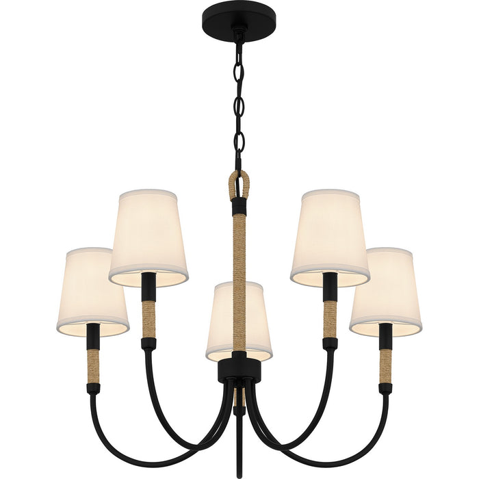 Quoizel - BYL5025MBK - Five Light Chandelier - Bayside - Matte Black