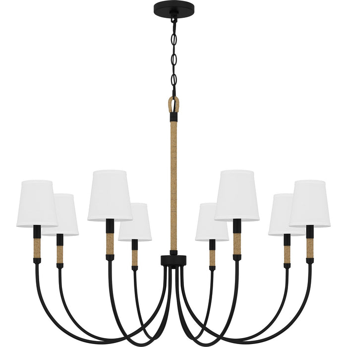 Quoizel - BYL5039MBK - Eight Light Chandelier - Bayside - Matte Black