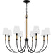 Quoizel - BYL5039MBK - Eight Light Chandelier - Bayside - Matte Black