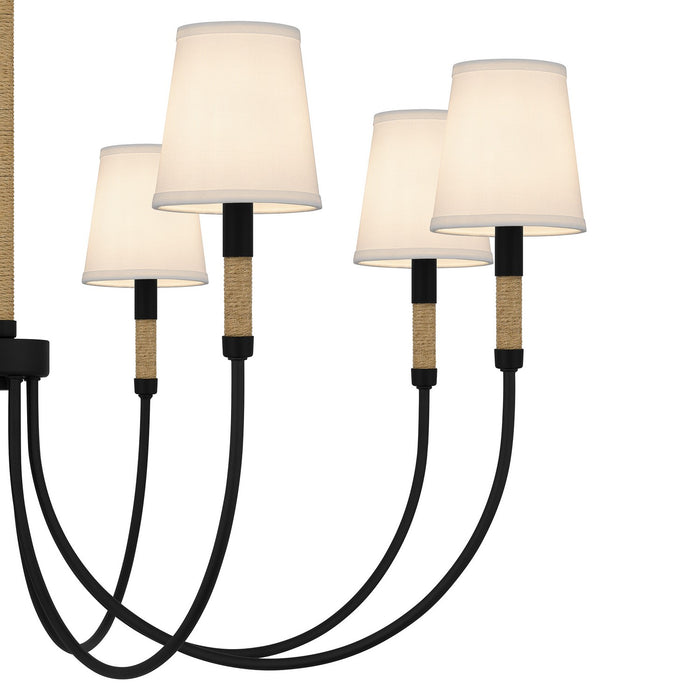 Quoizel - BYL5039MBK - Eight Light Chandelier - Bayside - Matte Black