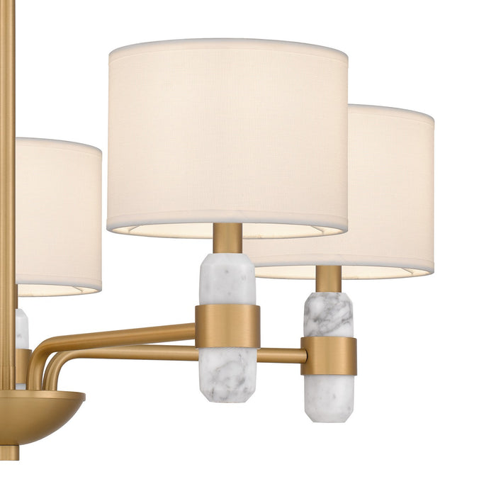 Quoizel - KMB5030BWS - Five Light Chandelier - Kimberly - Brushed Weathered Brass