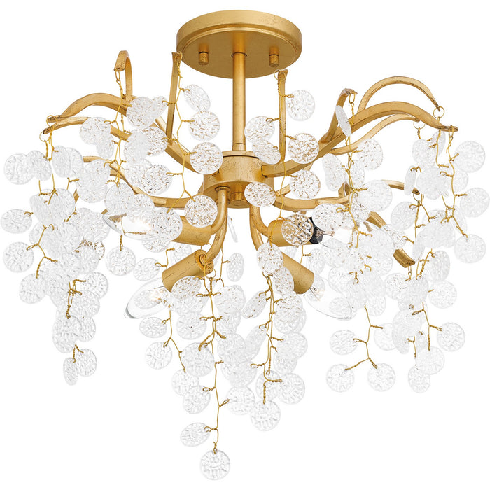 Quoizel - MAP1720GFL - Four Light Semi Flush Mount - Maple - Gold Leaf