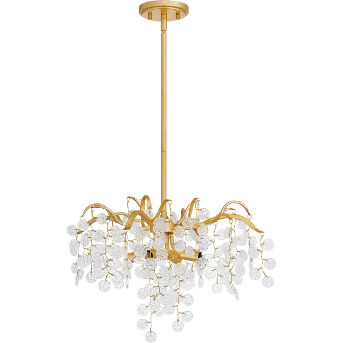 Quoizel - MAP2820GFL - Four Light Pendant - Maple - Gold Leaf