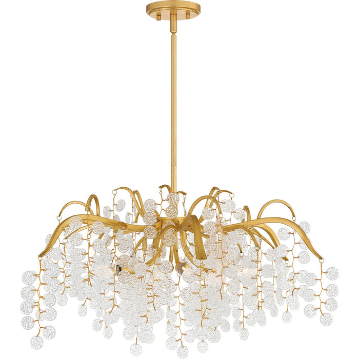 Quoizel - MAP5028GFL - Six Light Chandelier - Maple - Gold Leaf