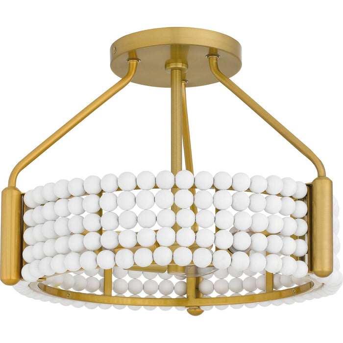 Quoizel - MOL1716BRG - Four Light Semi Flush Mount - Molly - Brushed Gold