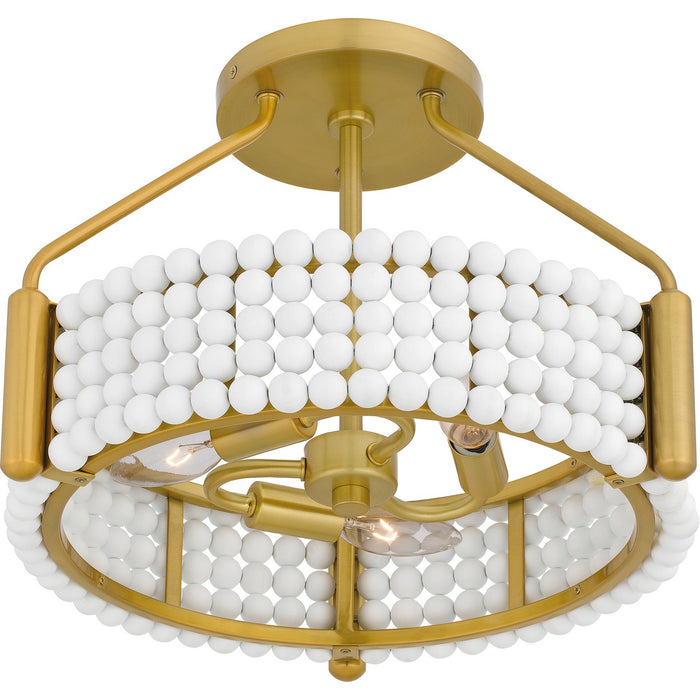 Quoizel - MOL1716BRG - Four Light Semi Flush Mount - Molly - Brushed Gold