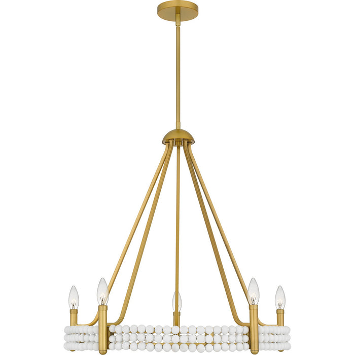 Quoizel - MOL5027BRG - Five Light Chandelier - Molly - Brushed Gold