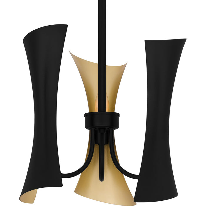 Quoizel - MYL2814MBK - Three Light Pendant - Myla - Matte Black