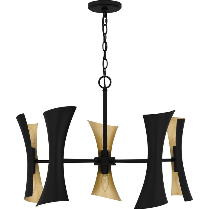 Quoizel - MYL5027MBK - Ten Light Chandelier - Myla - Matte Black