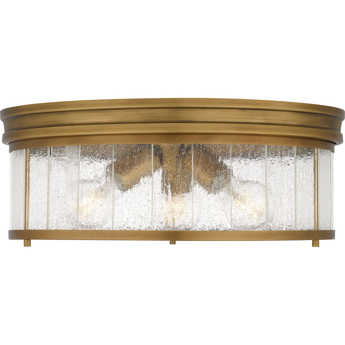 Quoizel - QFL6743WS - Three Light Flush Mount - Quoizel Flush Mount - Weathered Brass