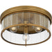 Quoizel - QFL6743WS - Three Light Flush Mount - Quoizel Flush Mount - Weathered Brass