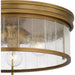 Quoizel - QFL6743WS - Three Light Flush Mount - Quoizel Flush Mount - Weathered Brass