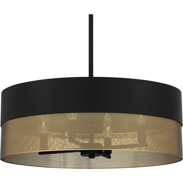 Quoizel - QP6740MBK - Four Light Pendant - Quoizel Pendant - Matte Black