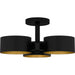 Quoizel - QSF6745MBK - Three Light Semi Flush Mount - Quoizel Semi-Flush Mount - Matte Black