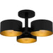 Quoizel - QSF6745MBK - Three Light Semi Flush Mount - Quoizel Semi-Flush Mount - Matte Black