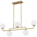 Quoizel - RGS540BRG - Five Light Linear Chandelier - Regis - Brushed Gold