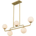 Quoizel - RGS540BRG - Five Light Linear Chandelier - Regis - Brushed Gold