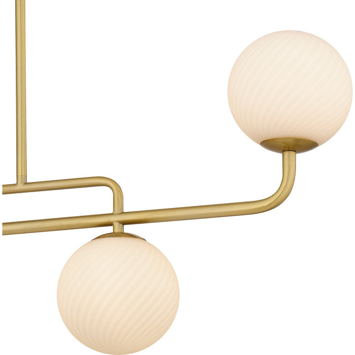 Quoizel - RGS540BRG - Five Light Linear Chandelier - Regis - Brushed Gold