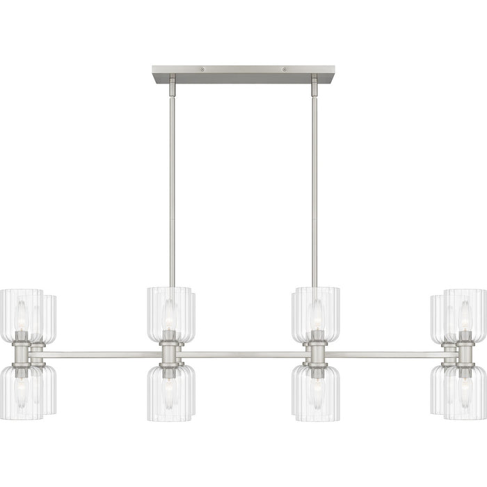 Quoizel - RMD846BN - Eight Light Linear Chandelier - Ramada - Brushed Nickel