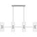 Quoizel - RMD846BN - Eight Light Linear Chandelier - Ramada - Brushed Nickel