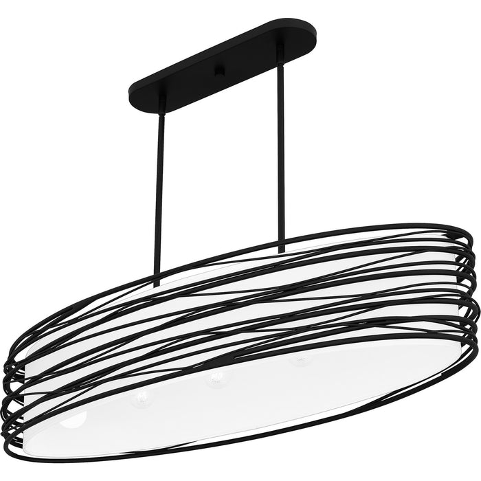 Quoizel - SPL542K - Five Light Linear Chandelier - Spiral - Mystic Black