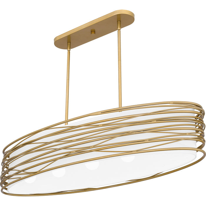 Quoizel - SPL542LG - Five Light Linear Chandelier - Spiral - Light Gold