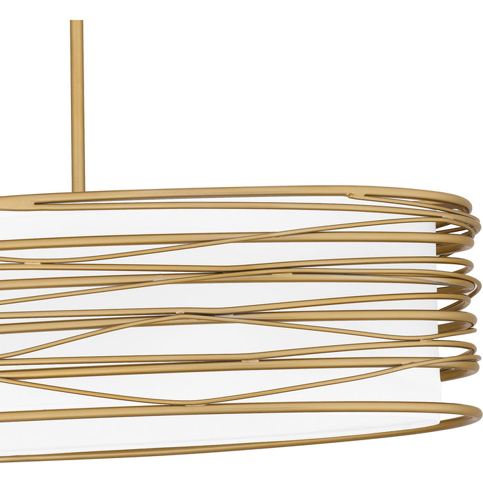 Quoizel - SPL542LG - Five Light Linear Chandelier - Spiral - Light Gold