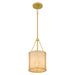 Quoizel - STO1508BRG - One Light Mini Pendant - Stoneland - Brushed Gold