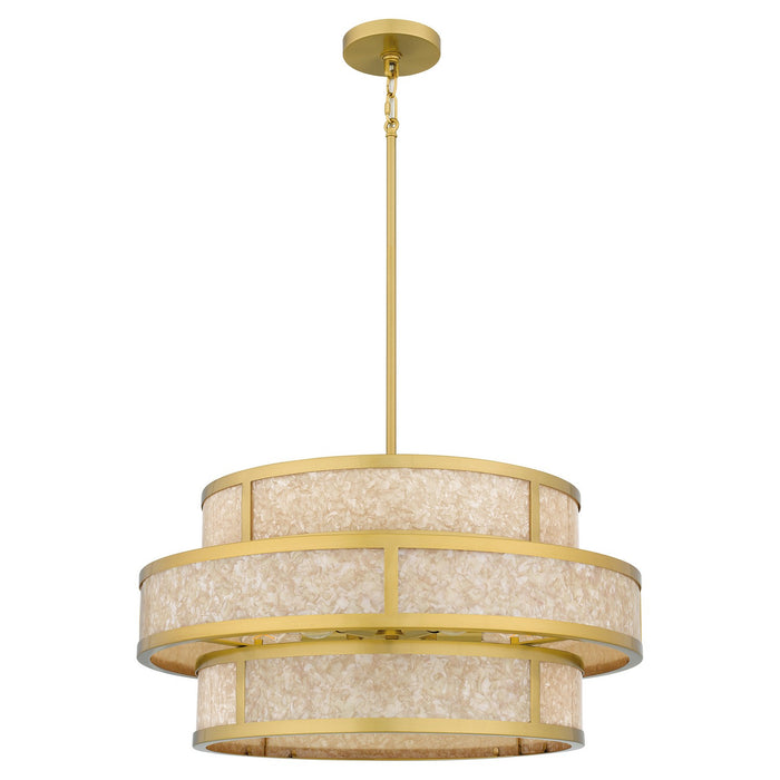 Quoizel - STO2824BRG - Six Light Pendant - Stoneland - Brushed Gold